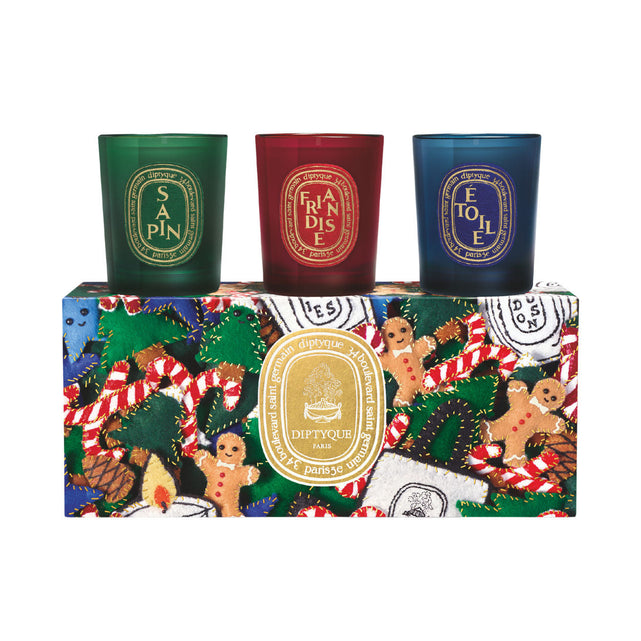 Sapin, Friandise, and Étoile Set of 3 Small Holiday Candles (Limited Edition) - Temof Store 