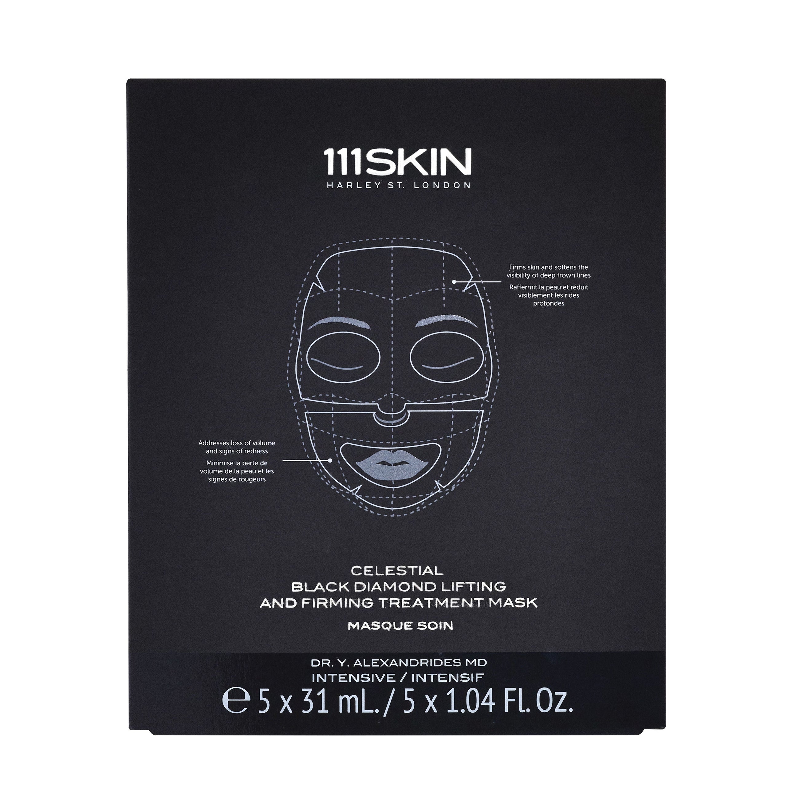 Celestial Black Diamond Lifting and Firming Treatment Mask Box - Temof 