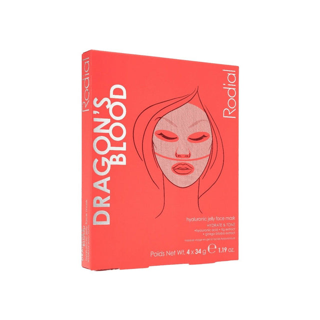 Dragon's Blood Hyaluronic Jelly Face Mask Box Of 4 - Temof 