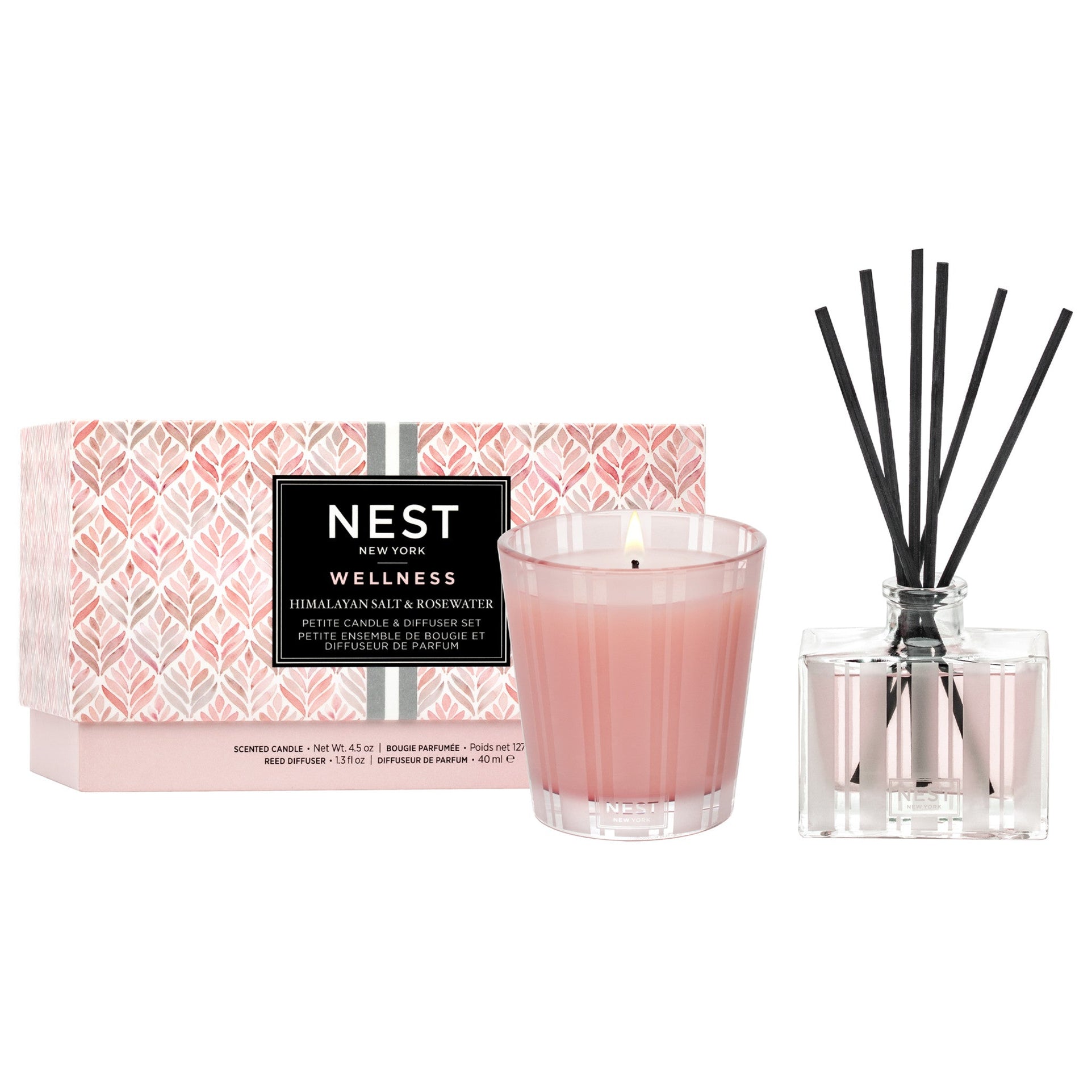 Himalayan Salt and Rosewater Petite Candle and Petite Reed Diffuser Set (Limited Edition) - Temof Store 